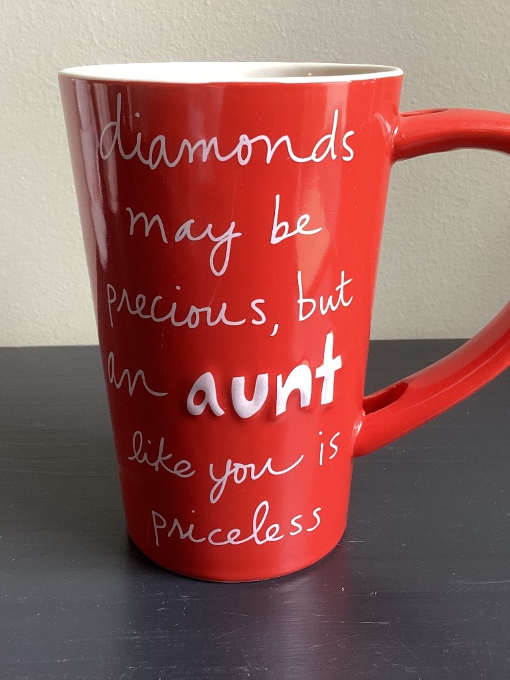 Sandra Magsamen Mug “Diamonds may be precious but an aunt..” Tall Red Mug